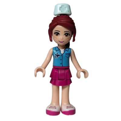 Mia - Medium Azure Shirt, Magenta Skirt, Veterinarian, Nurse Hat