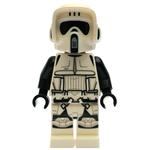 Scout Trooper, Dual Molded White and Black Helmet, Closed Mouth
