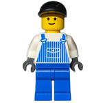 White Torso, Blue Overall, Black Cap