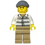Criminal, Prison Shirt '86753', Dark Tan Legs, Hat, Stubble
