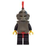 Knight (Breastplate on Black) - Black Legs, Armor, Red Plume, Hollow Stud Head