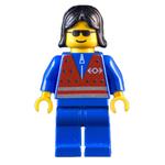 Blue Torso, Blue Legs, Black Hair Long