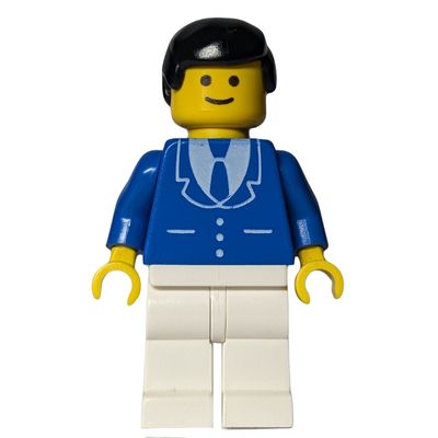 Blue Torso, White Legs, Black Hair
