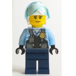 Policewoman, Helicopter Pilot, Bright Light Blue Shirt, Helicopter Pilot