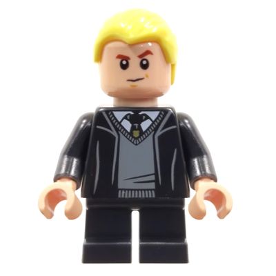 Draco Malfoy, Open Long Robes over Slytherin Sweater, Short Black Legs