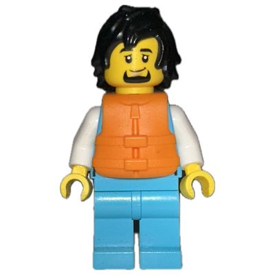 Ocean Explorer, Medium Azure Suit, Orange Life Vest