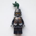 Dragon Knight, Black, Armor, Helmet with Dark Green Plume (Pearl Titanium)