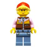Model Shop Owner, Reddish Brown Torso, Sand Blue Legs, Red beanie