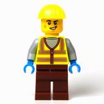 Mechanic, Vibrant Yellow Safety Vest and Helmet