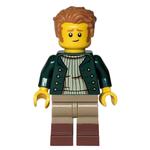 Man, Dark Green Torso, Dark Tan Legs, Medium Nougat Hair