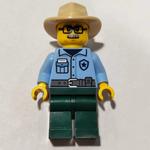 Ranger, Bright Light Blue Torso, Dark Green Legs, Fedora, Moustache