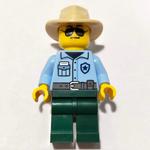 Ranger, Bright Light Blue Torso, Dark Green Legs, Fedora, Sunglasses