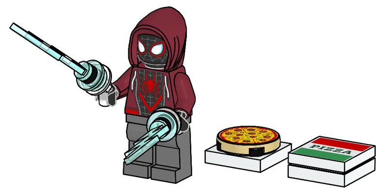 Miles Morales with Pizza