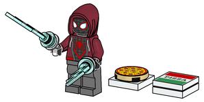 Miles Morales with Pizza